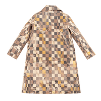 Colour-Flip Mini Chocolate Checker Print Coat-Leeann Huang-APOC STORE