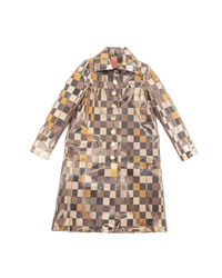 Colour-Flip Mini Chocolate Checker Print Coat-Leeann Huang-APOC STORE
