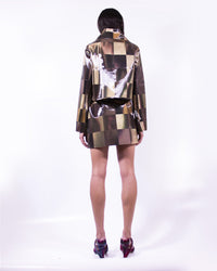 Holographic Chocolate Checker Colour-Changing Jacket-Leeann Huang-APOC STORE