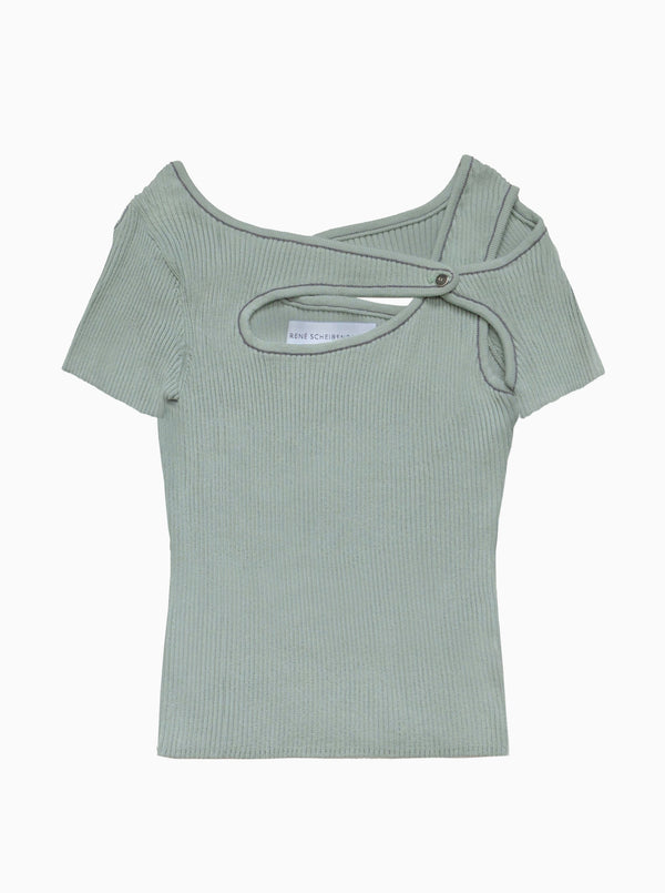 Knit Top Shortsleeve Clay-René Scheibenbauer-APOC STORE