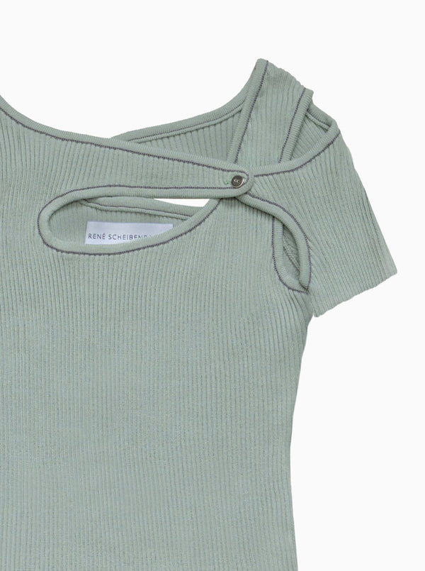 Knit Top Shortsleeve Clay-René Scheibenbauer-APOC STORE