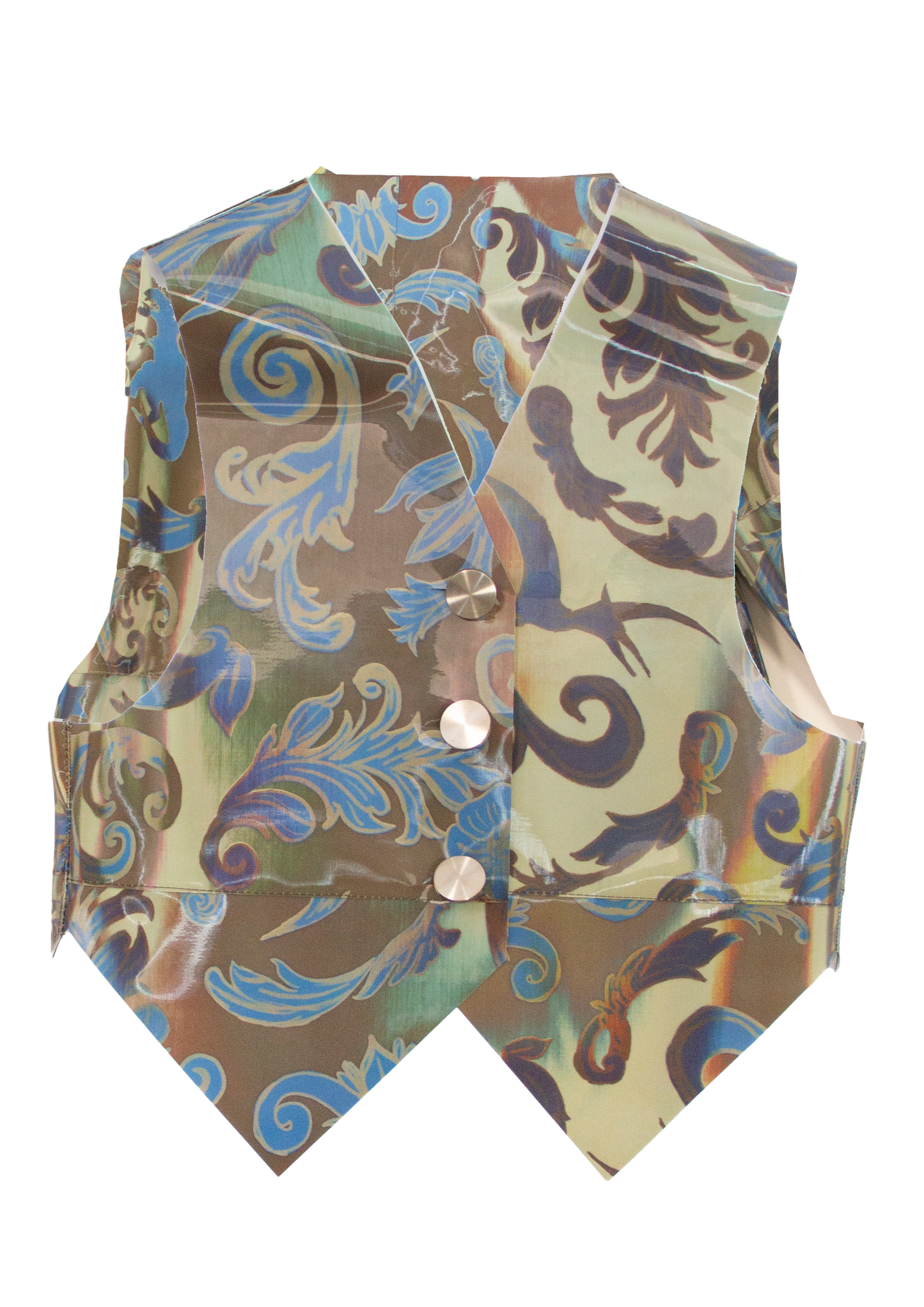 Cowboy Fleur Button-Up Vest-Leeann Huang-APOC STORE