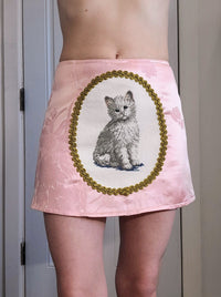 Cross Stitch Kitten Mini Skirt-Kristin Mallison-APOC STORE