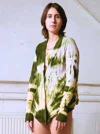 Clea x Celia Cardigan 1/15 Green White-Celia Calderón Asensio-APOC STORE