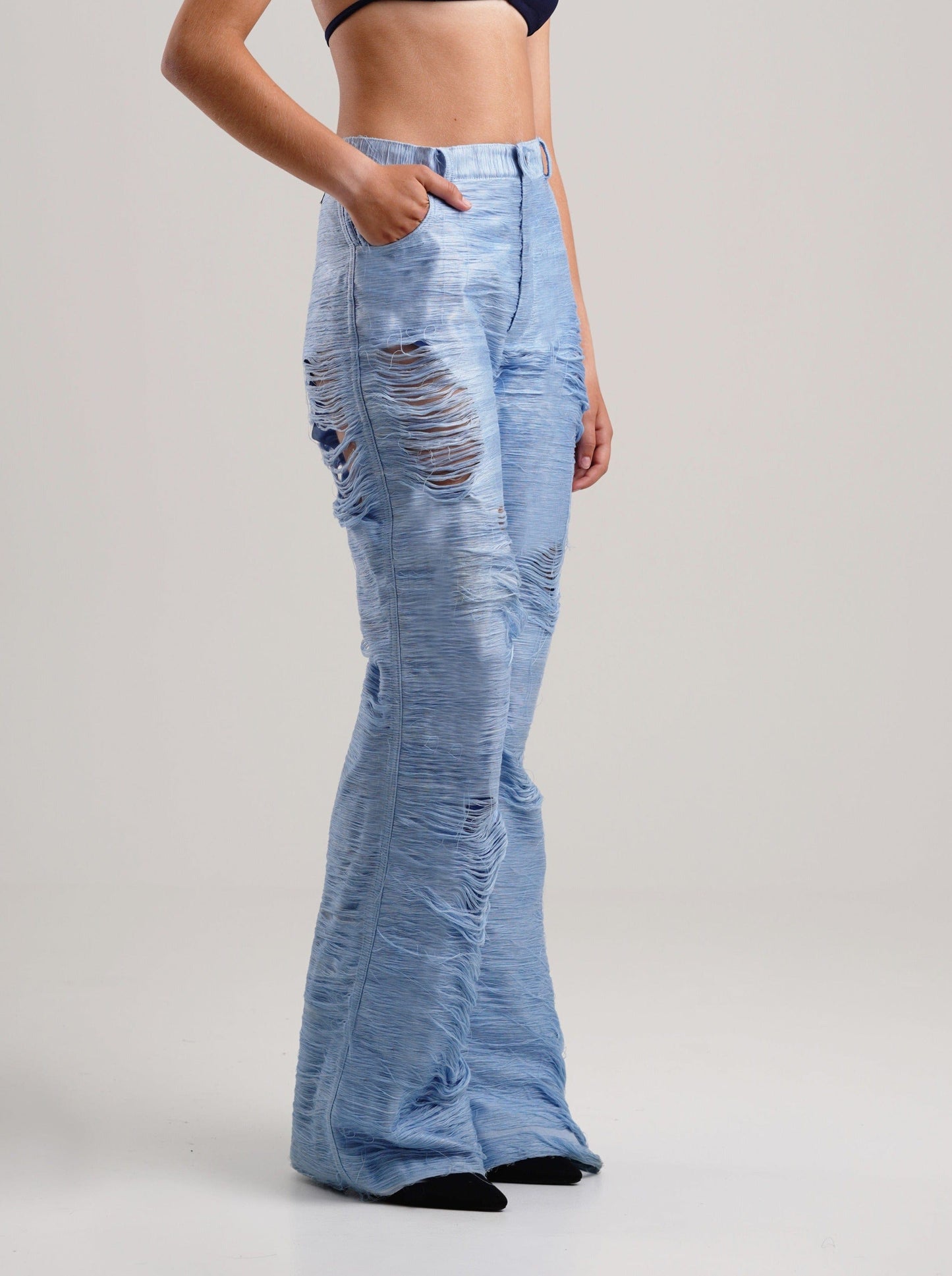 Distressed Threads Trousers-Constanca Entrudo-APOC STORE