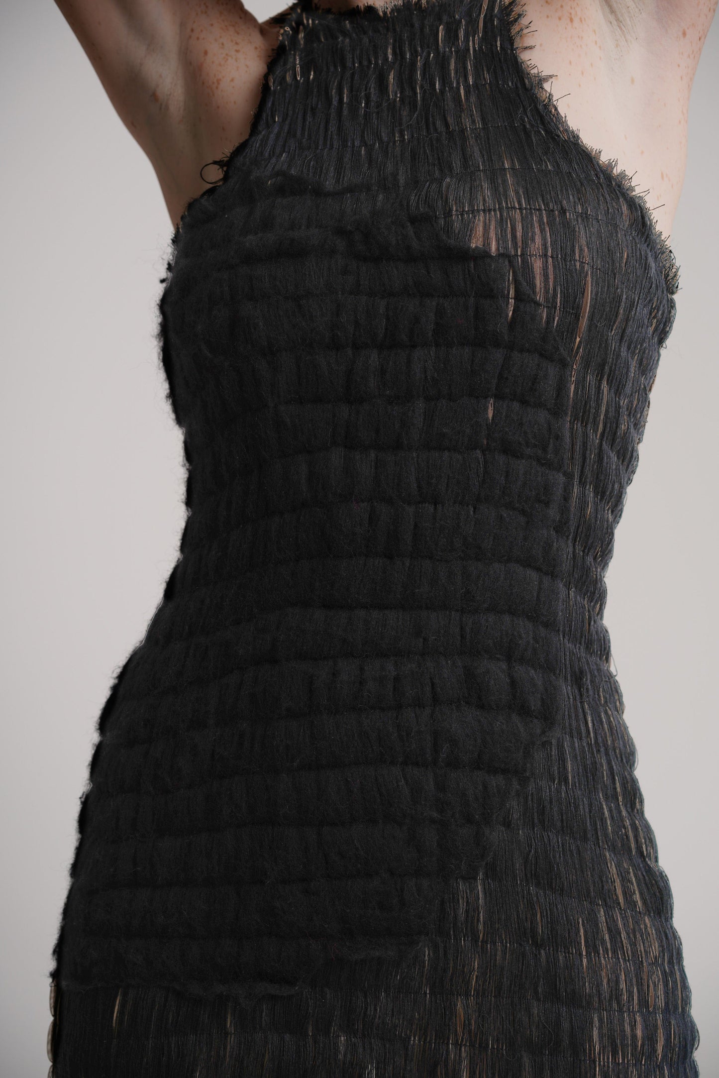 Felted Dot Handwoven Dress-Constanca Entrudo-APOC STORE
