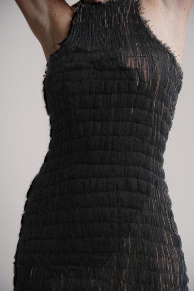 Felted Dot Handwoven Dress-Constanca Entrudo-APOC STORE