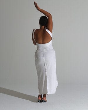 Ivory Overlocked Dress-Nadine Mos-APOC STORE