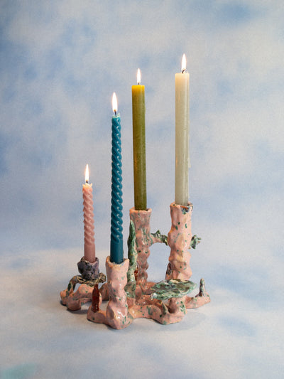 Multiple Candleholder Pink-Alex Zeta-APOC STORE