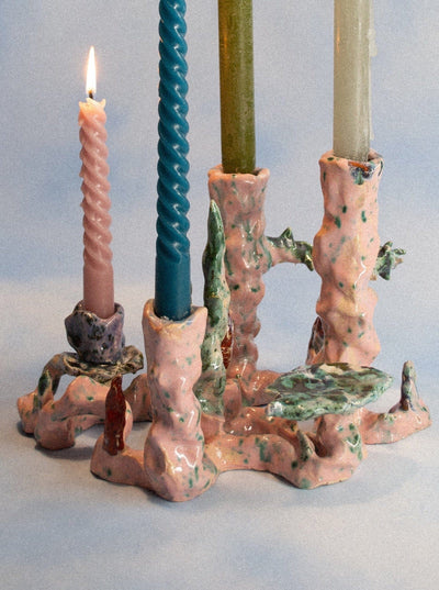 Multiple Candleholder Pink-Alex Zeta-APOC STORE