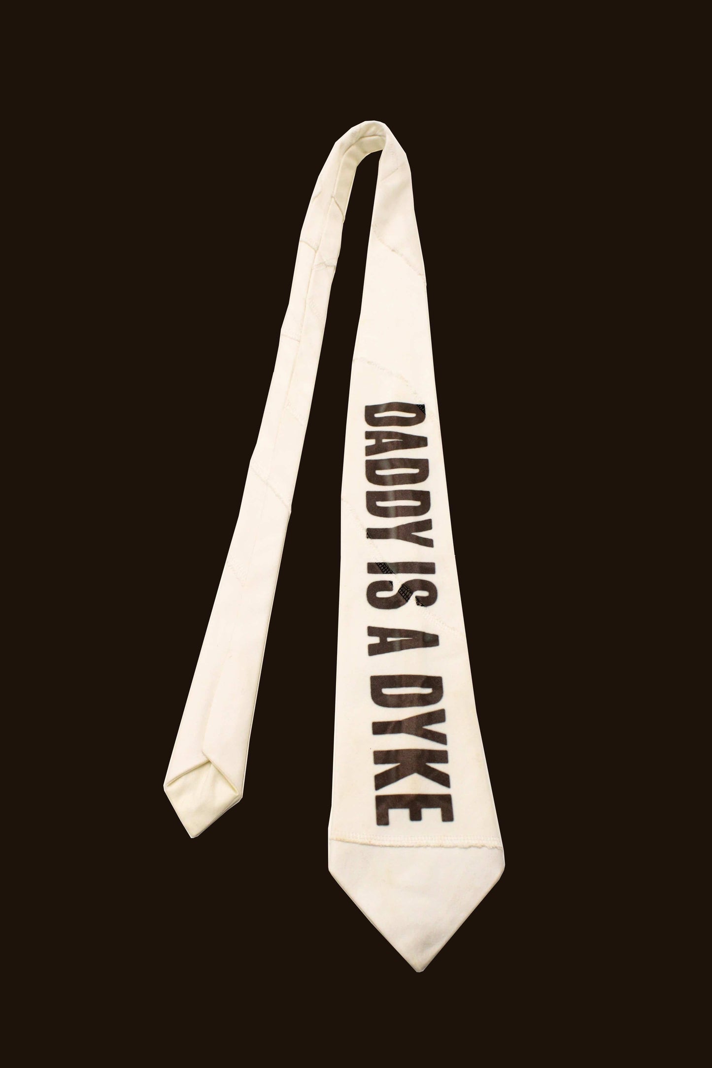 Daddy Is A Dyke White Tie-Ella Boucht-APOC STORE