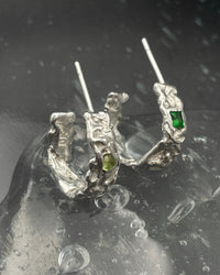 Green-eyed Twisted Terrain Hoops-Danielle Karlikoff-APOC STORE