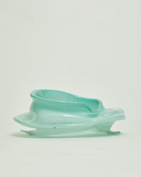Large Deflated Bowl #1 in celadon-Sticky Glass-APOC STORE