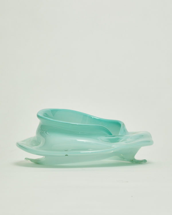 Large Deflated Bowl #1 in celadon-Sticky Glass-APOC STORE