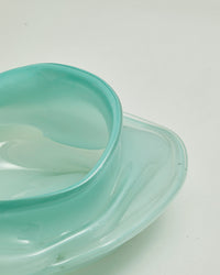 Large Deflated Bowl #1 in celadon-Sticky Glass-APOC STORE