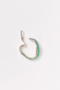 Green Enamel Silver Ear Cuff-Karmuel Young-APOC STORE