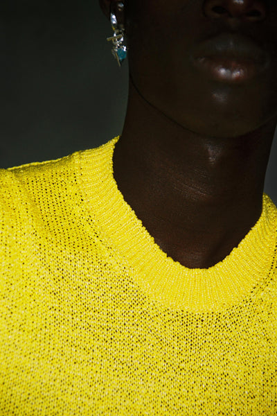 Silver Ear Cuff with Removable Blue Heminmorphite Pendant-Karmuel Young-APOC STORE