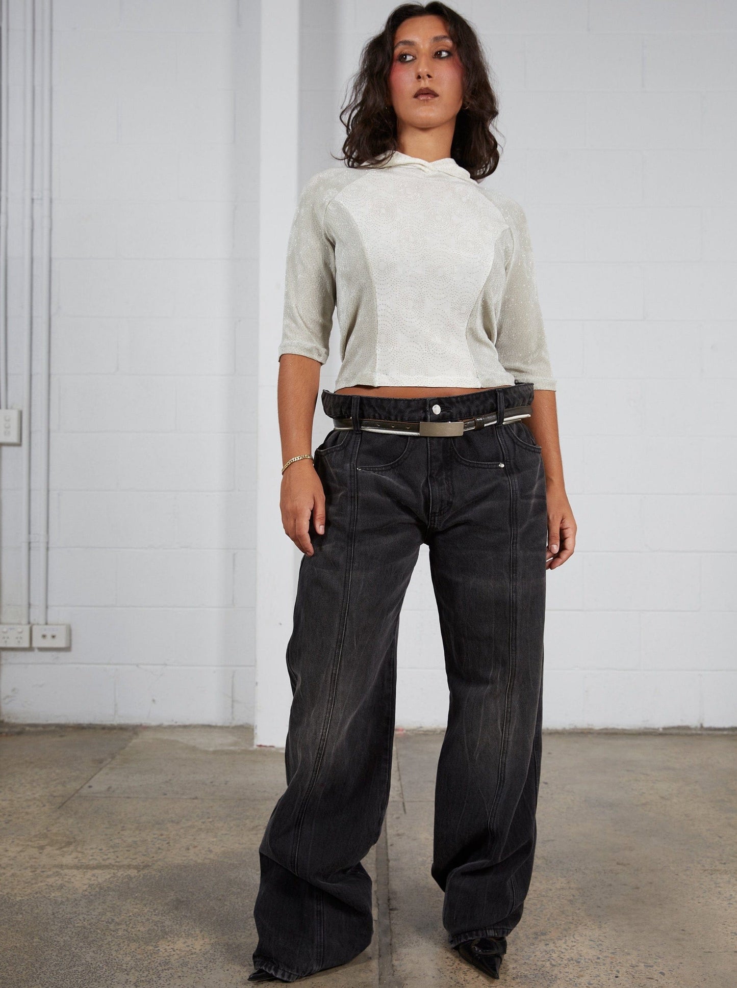 Ramp Tramp Scalloped Pocket Jeans-NIAMH GALEA-APOC STORE