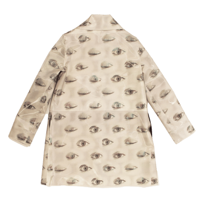 Animated Beige Lenticular Button-up Mac Style Mini Coat-Leeann Huang-APOC STORE