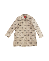 Animated Beige Lenticular Button-up Mac Style Mini Coat-Leeann Huang-APOC STORE
