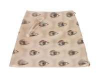 Beige Blinking Eye Mini Skirt-Leeann Huang-APOC STORE