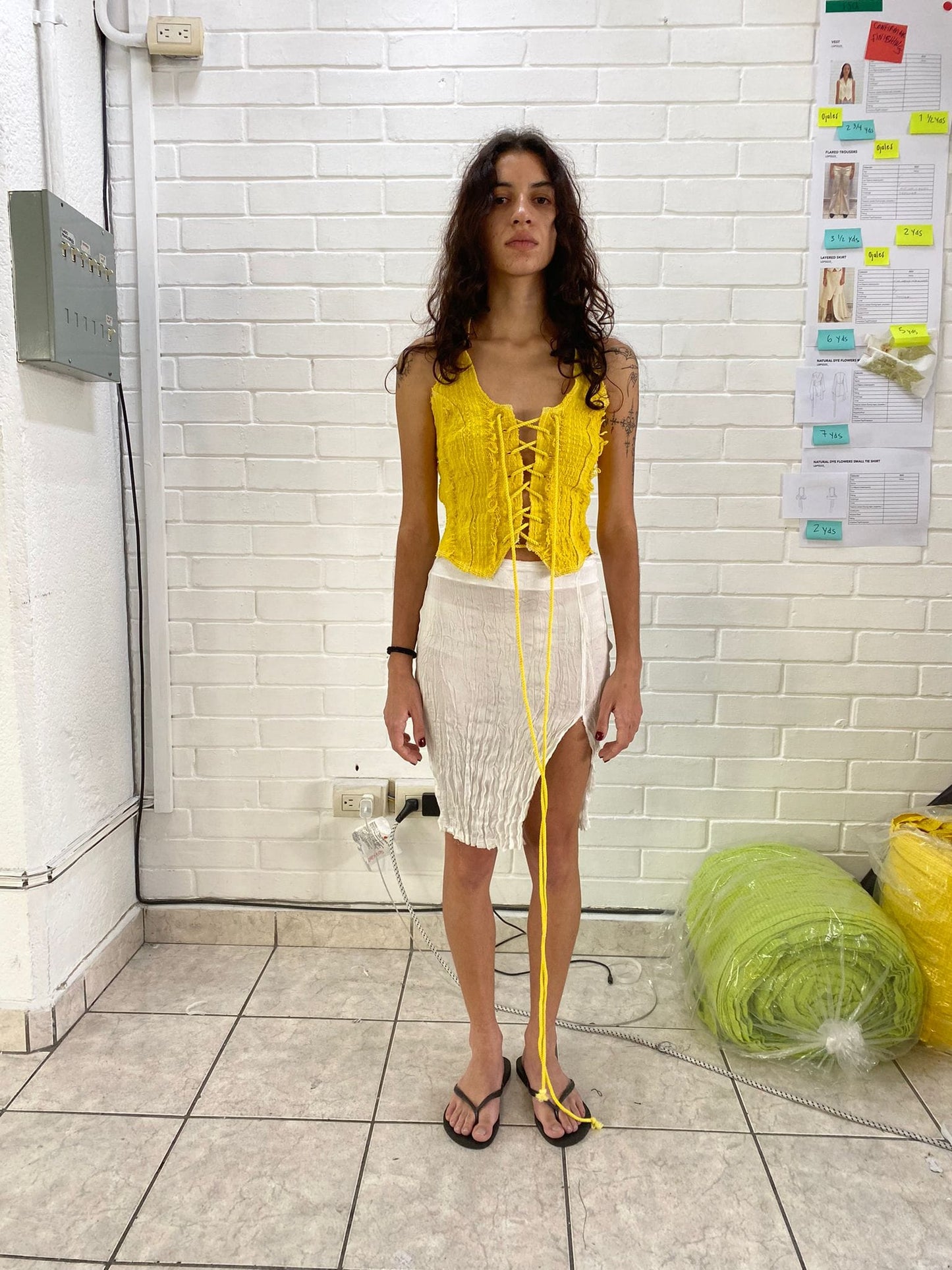 Cyber Overdyed Stretch Weave Halter-Luna Del Pinal-APOC STORE