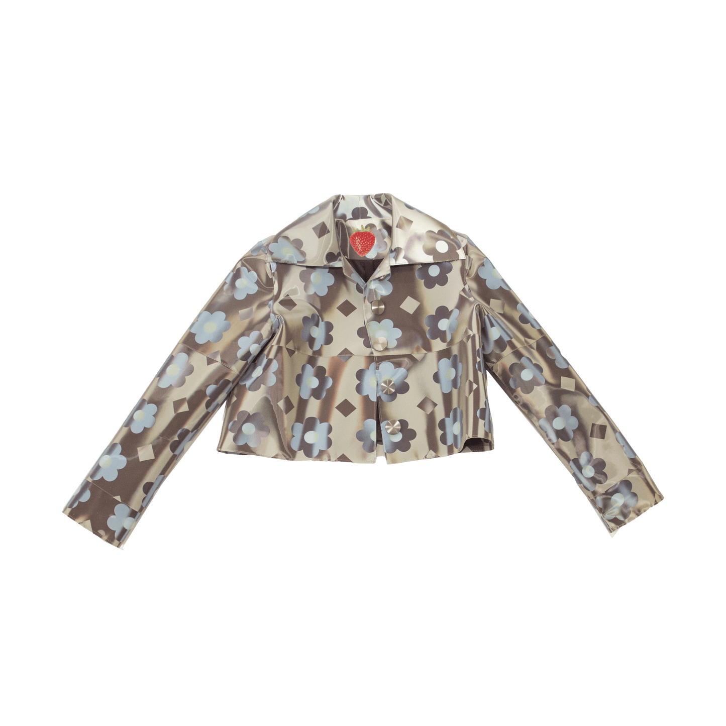 Holographic Flower Colour-Changing Crop Jacket-Leeann Huang-APOC STORE