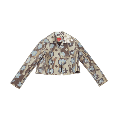 Holographic Flower Colour-Changing Crop Jacket-Leeann Huang-APOC STORE