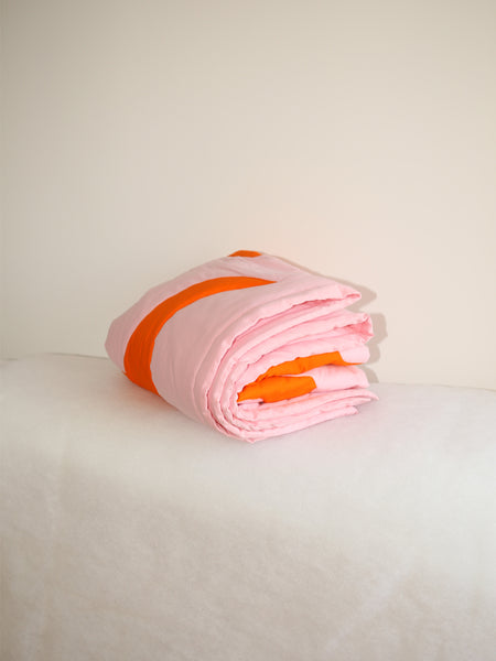 Claire Duport Pink amp; Orange Large Form II Throw Blanket