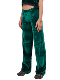Bottle Green Straight Leg Spider Pants-Karlaidlaw-APOC STORE