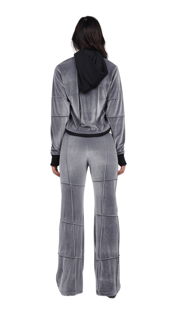 Grey Flare Leg Spider Pants-Karlaidlaw-APOC STORE