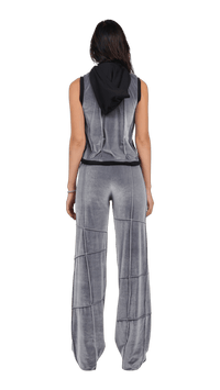 Grey Straight Leg Spider Pants-Karlaidlaw-APOC STORE