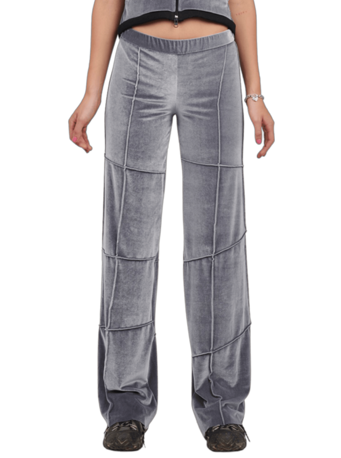 Grey Straight Leg Spider Pants-Karlaidlaw-APOC STORE