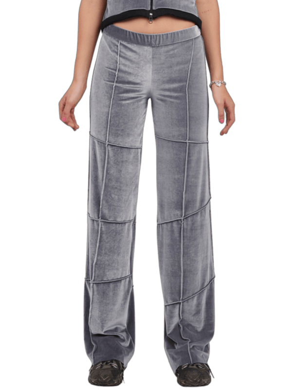 Grey Straight Leg Spider Pants-Karlaidlaw-APOC STORE