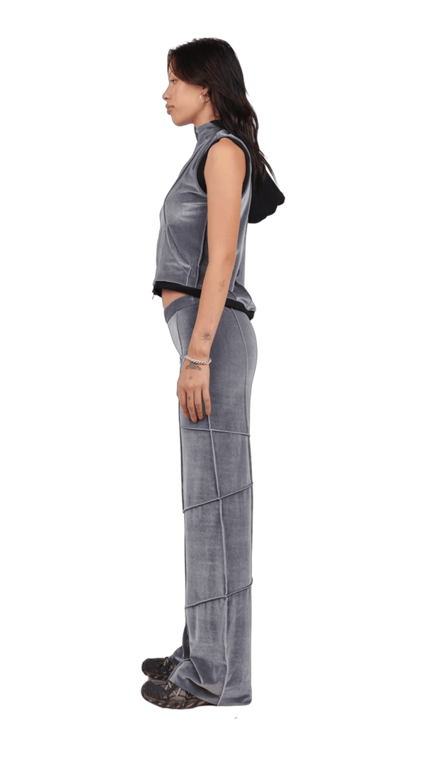 Grey Straight Leg Spider Pants-Karlaidlaw-APOC STORE