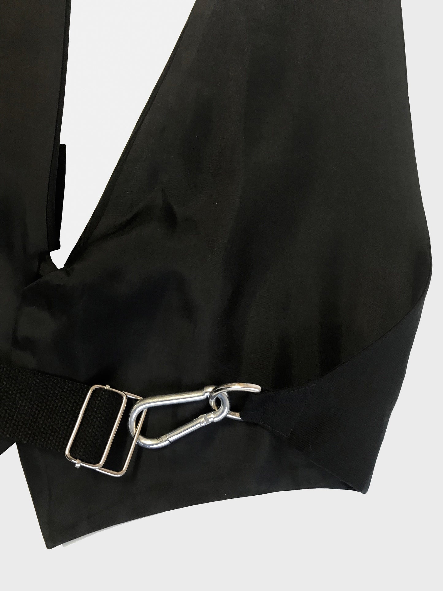 HEV - Tailored Black Open Back Waistcoat-Ella Boucht-APOC STORE