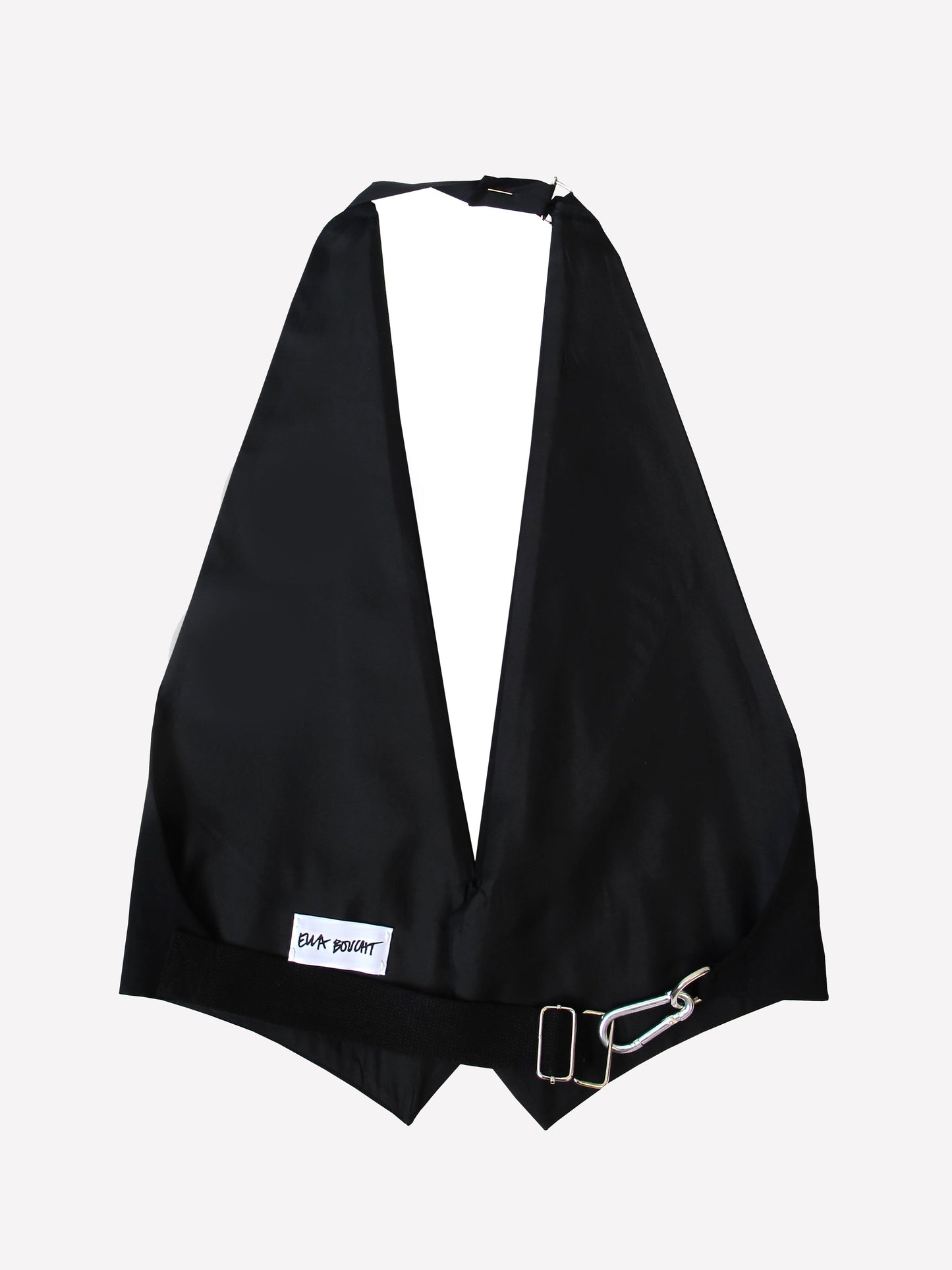 HEV - Tailored Black Open Back Waistcoat-Ella Boucht-APOC STORE