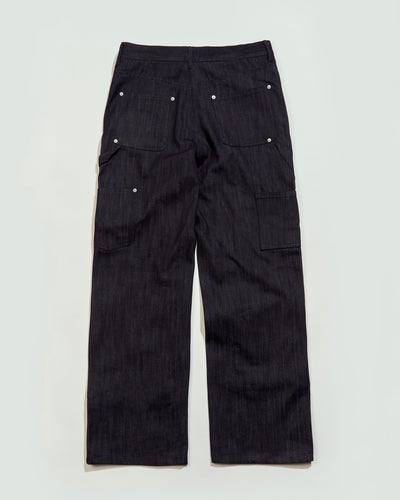 Denim Hidden Pocket Work Pants-EGNARTS-APOC STORE