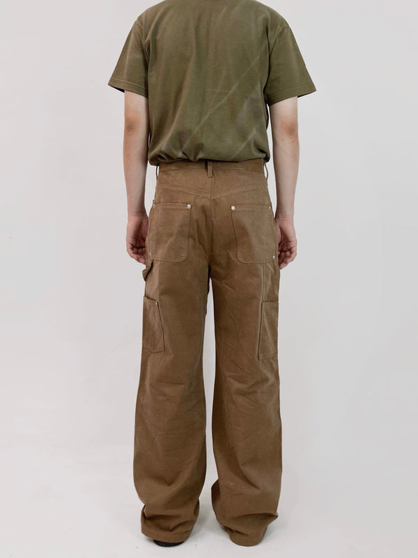 Brown Hidden Pocket Pants-EGNARTS-APOC STORE