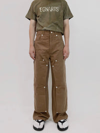 Brown Hidden Pocket Pants-EGNARTS-APOC STORE