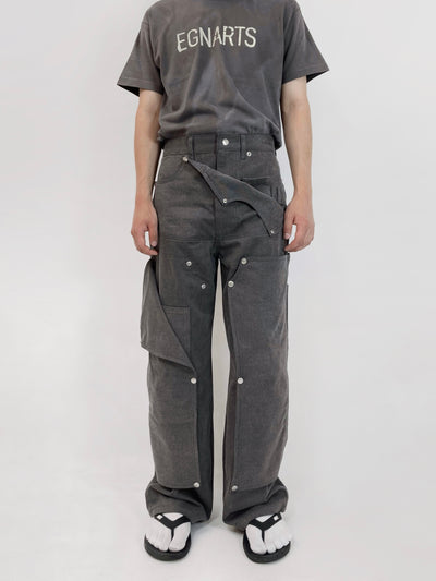 Charcoal Hidden Pocket Pants-EGNARTS-APOC STORE