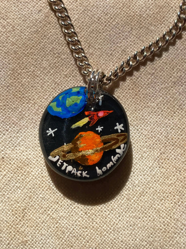 Space Charm Sterling Silver Bracelet-Jetpack Hom(m)e-APOC STORE