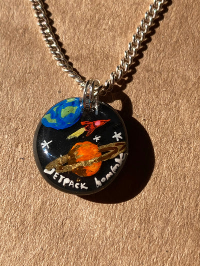 Space Charm Sterling Silver Bracelet-Jetpack Hom(m)e-APOC STORE