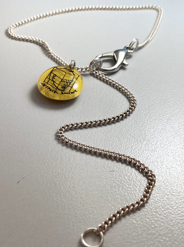 Headbox yellow charm sterling silver bracelet-Jetpack Hom(m)e-APOC STORE