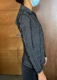 Overdyed Stretch Weave Shirt-Luna Del Pinal-APOC STORE