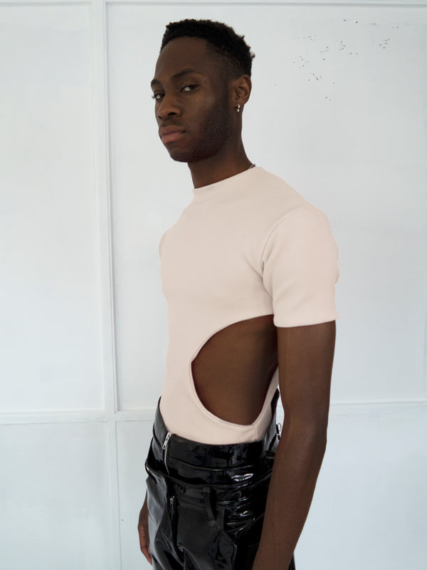 Ivory Short Sleeve Vest-MMRMS Studio-APOC STORE