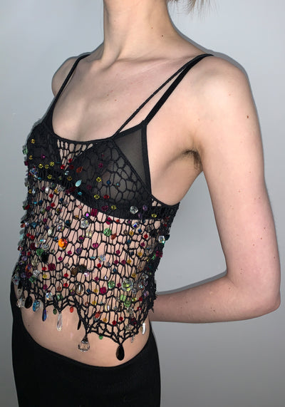 Crystal Mesh Top-Lou de Bètoly-APOC STORE