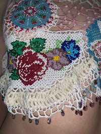 Bead Weaving Tank Top White-Lou de Bètoly-APOC STORE