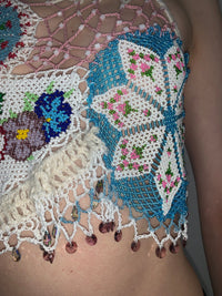 Bead Weaving Tank Top White-Lou de Bètoly-APOC STORE