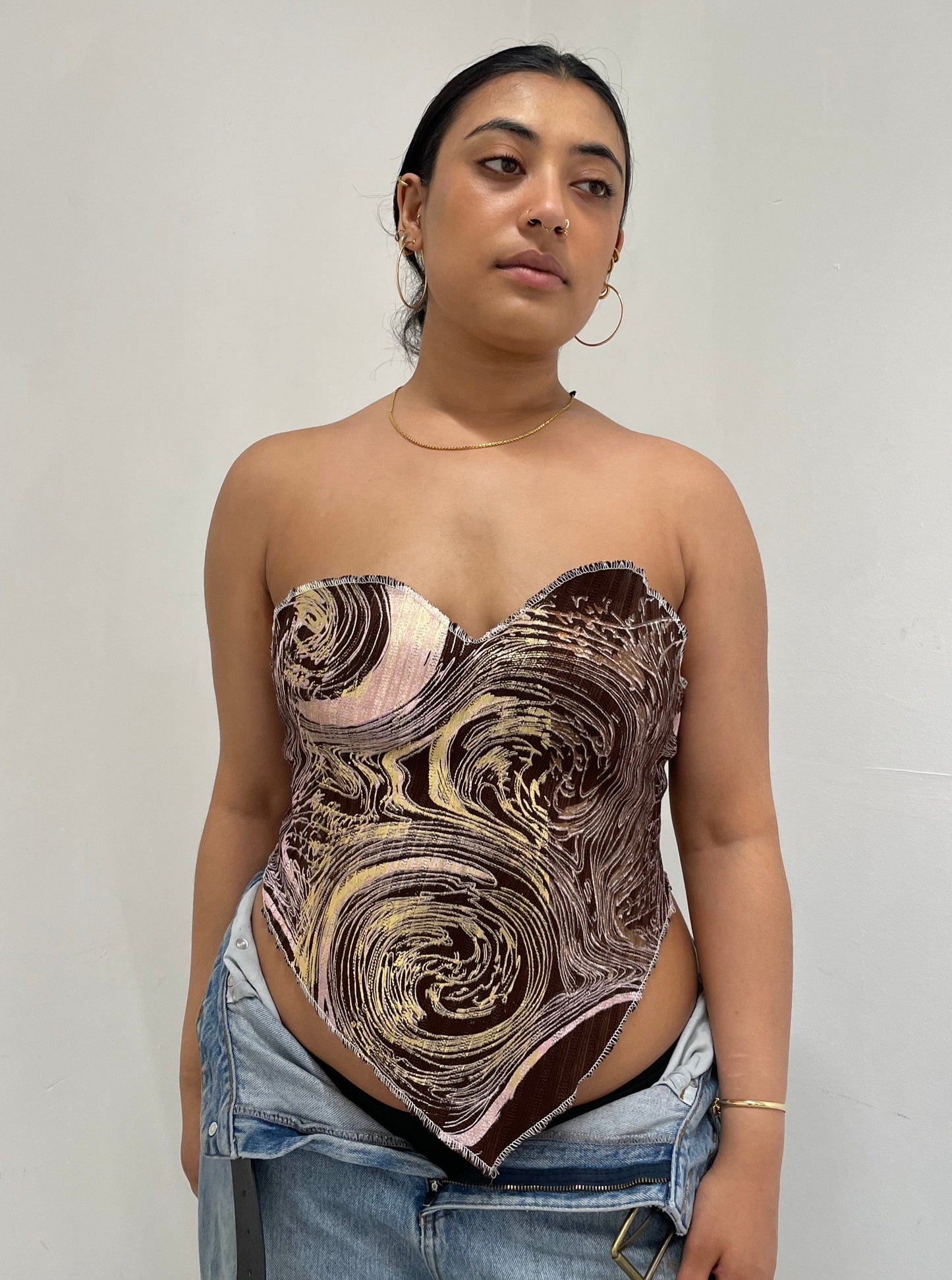 Letter Swirl Corset-Hadiyah Hussain-APOC STORE